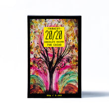 Load image into Gallery viewer, front of the packaging of the Yaracuy 74% dark chocolate bar. Showing a painting of a tree