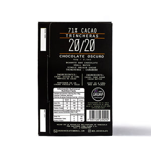 Trincheras 71% Dark Organic / Vegan Chocolate Bar